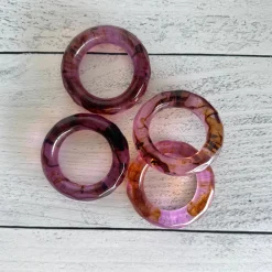 Acrylic Napkin Ring Set — Jewel-Tone Elegance (Set of 4)