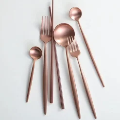 Annie Rose Gold Flatware 6 pc Set