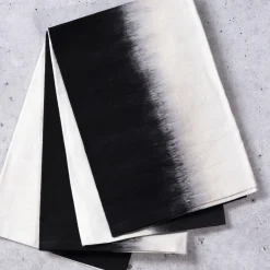 Black Ombre Cotton Dinner Napkins - Set of 4