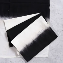 Black Ombre Cotton Dinner Napkins - Set of 4