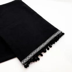 Black Tea Towel With Edging