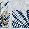 Blue Indigo Tie-Dye Cotton Dinner Napkins - Set of 4