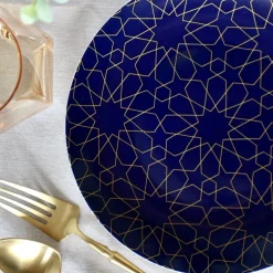 Blue Mosaic Appetizer Plates - Set of 4