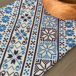 Blue Tatreez Tea Towel