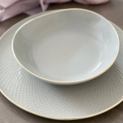 Camille Bone China Dinnerware Set - French Gray