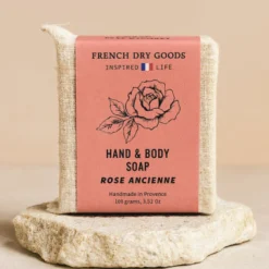 French Dry Goods Hand & Body Soap - Set of 10, Rose Ancienne