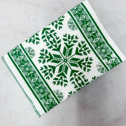 Green Tatreez Tea Towel