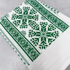 Green Tatreez Tea Towel