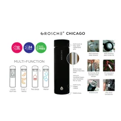 Grosche Chicago Travel Tea Infuser Bottle