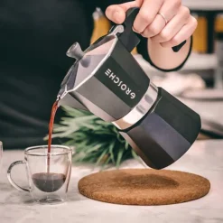 Grosche Milano Stovetop Espresso Maker, Black