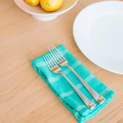 Handwoven Cotton Napkin Set — Turqoise (Set of 4)