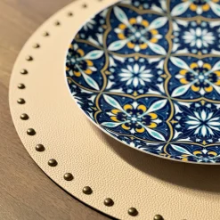 Harvey Studded Leather Placemats - Set of 4