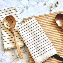 Ivory Cotton Tea Towels - Set of 2