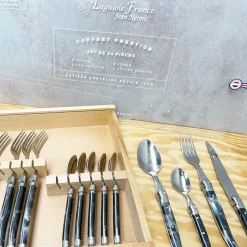 Laguiole 24 Piece Flatware Set - Black Marble