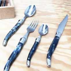 Laguiole 24 Piece Flatware Set - Black Marble