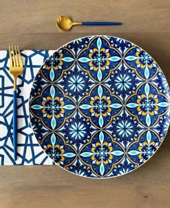 Mavi 4-piece Flatware Set - Blue & Gold