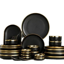 Metallic Rim Dinnerware Set