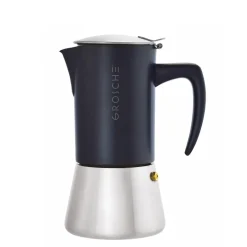 Milano Steel Stovetop Espresso Maker, Black