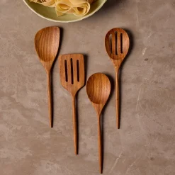 Padma Teak Mini Kitchen Utensils, Set of 4