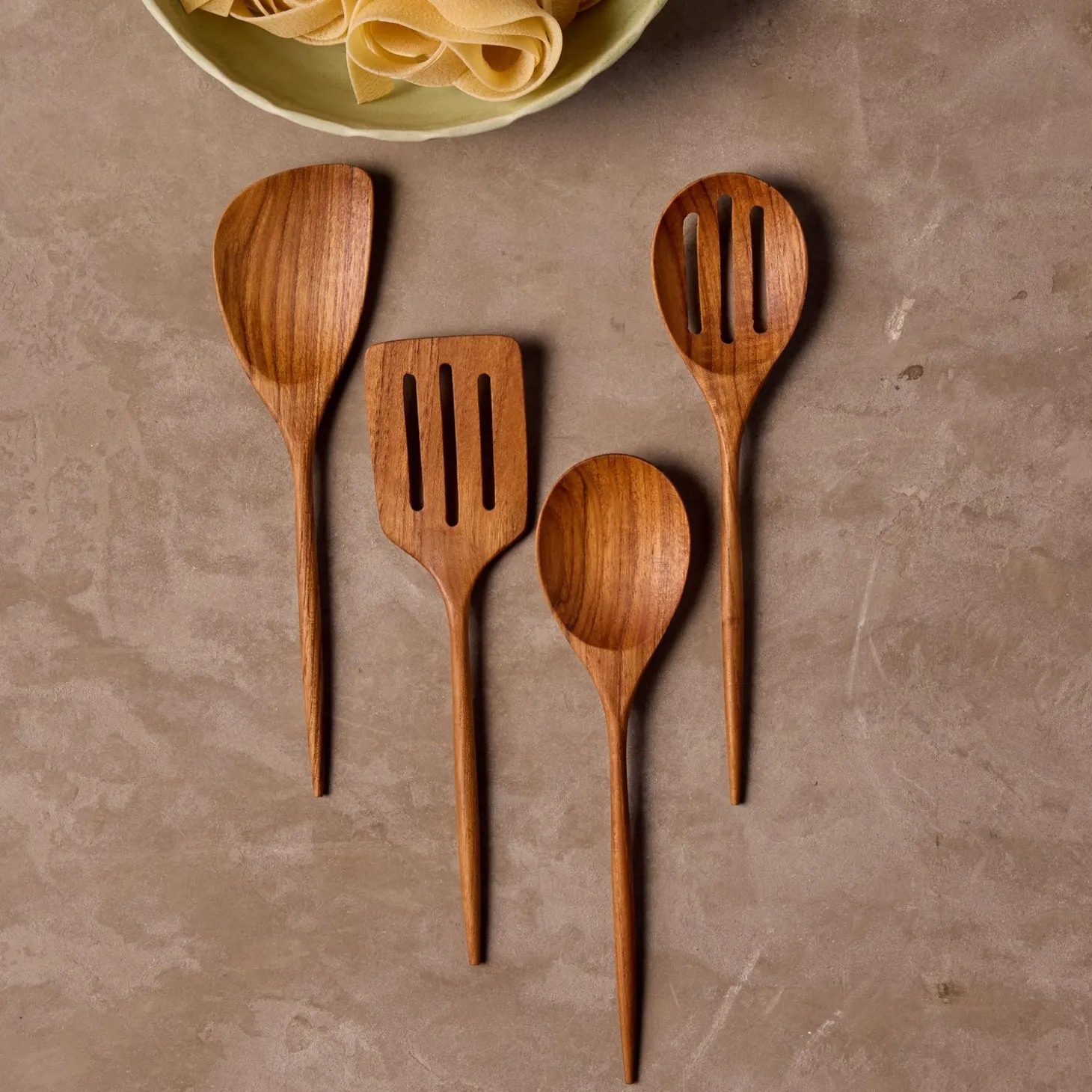 Padma Teak Mini Kitchen Utensils, Set of 4