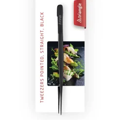 Pointed Tweezers, 15cm, Black