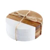 Round Wood and Marble Coasters