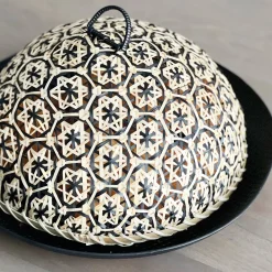 Safirah Bamboo Cloche, Black & Natural