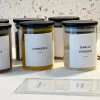 Spice Jars with Black Bamboo Lids