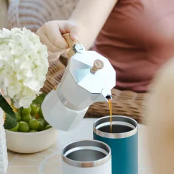 Stovetop Moka Pot, White