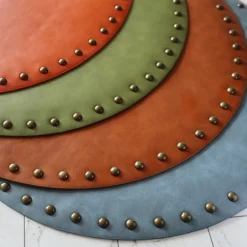Studded Leather Placemats - Set of 4