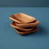 Teak Square Bowls, Set of 4
