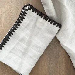 Triangle Stitch Dinner Napkins - Set of 4